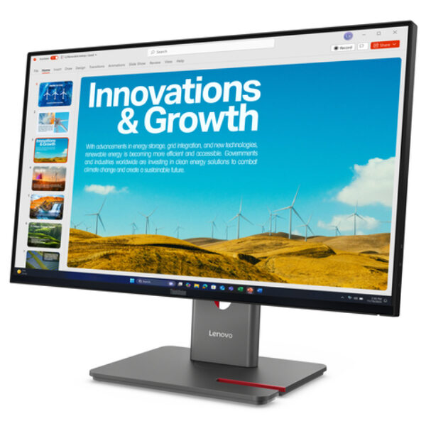 Lenovo ThinkVision P24QD-40 monitor komputerowy 60,5 cm (23.8") 2560 x 1440 px Quad HD LCD Czarny