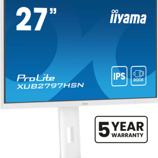 iiyama ProLite XUB2797HSN-W2 monitor komputerowy 68,6 cm (27") 1920 x 1080 px Full HD LED Biały