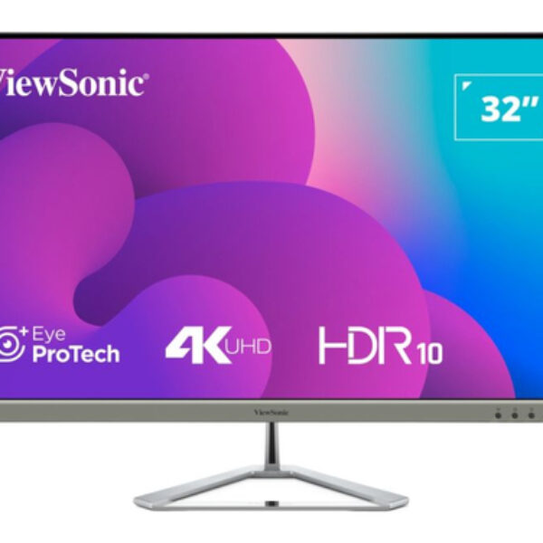 Viewsonic VX3276-4K-MHD-2 monitor komputerowy 81,3 cm (32") 3840 x 2160 px 4K Ultra HD LCD Czarny, Srebrny