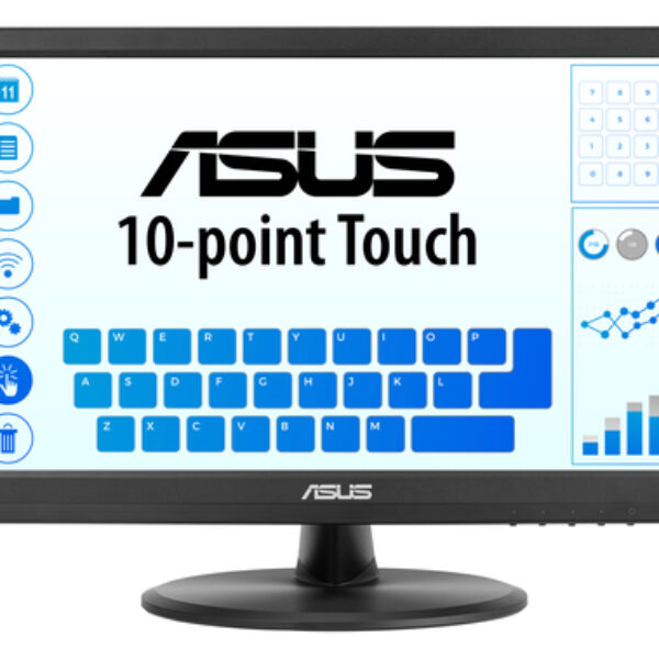 ASUS Touch VT169HE monitor komputerowy 39,6 cm (15.6") 1920 x 1080 px Full HD LED Ekran dotykowy Blad Czarny