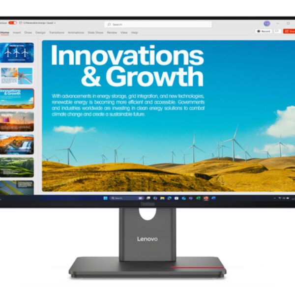 Lenovo ThinkVision P24QD-40 monitor komputerowy 60,5 cm (23.8") 2560 x 1440 px Quad HD LCD Czarny