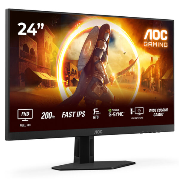 AOC G4 24G4HRE monitor komputerowy 60,5 cm (23.8") 1920 x 1080 px Full HD LED Czarny, Czerwony