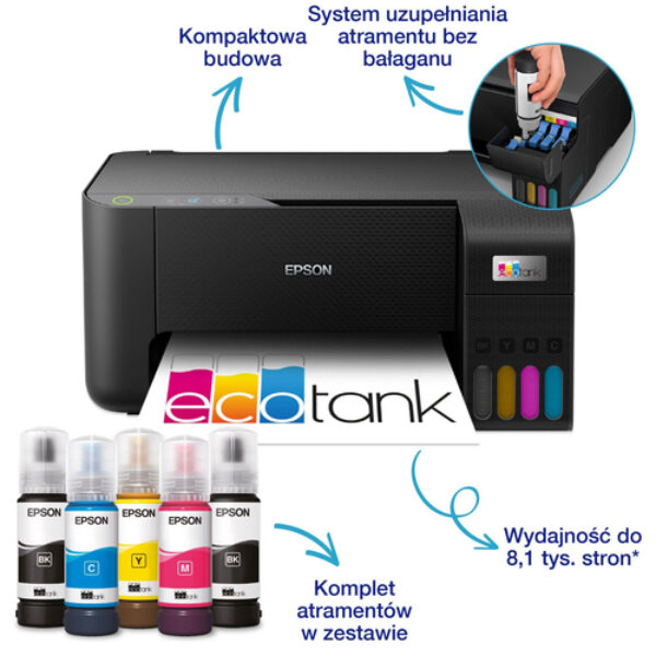 Epson EcoTank L3230 Atramentowa A4 5760 x 1440 DPI 33 stron/min