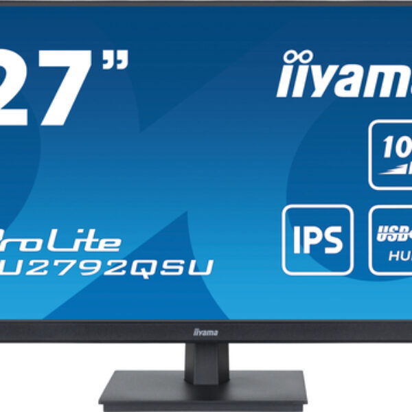 iiyama ProLite monitor komputerowy 68,6 cm (27") 2560 x 1440 px Quad HD LED Czarny
