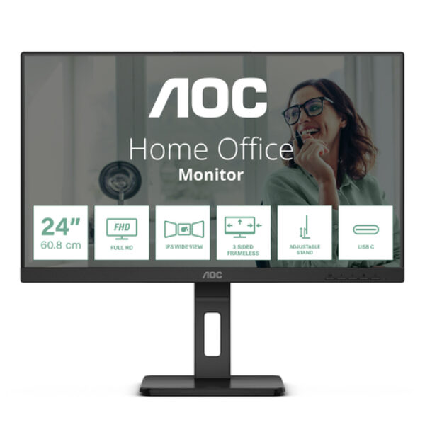 AOC 24P3CV monitor komputerowy 60,5 cm (23.8") 1920 x 1080 px Full HD LED Czarny