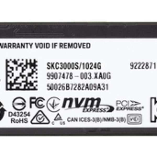 Kingston Technology KC3000 1 TB M.2 PCI Express 4.0 NVMe 3D TLC