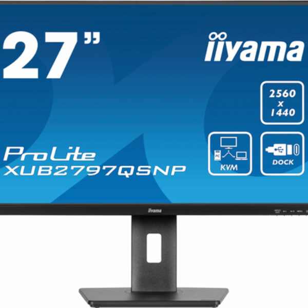 iiyama ProLite XUB2797QSNP-B1 monitor komputerowy 68,6 cm (27") 2560 x 1440 px Quad HD LED Czarny