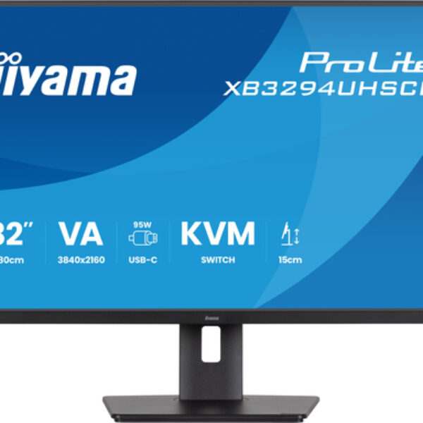 iiyama ProLite XB3294UHSCP-B1 monitor komputerowy 80 cm (31.5") 3840 x 2160 px 4K Ultra HD Czarny