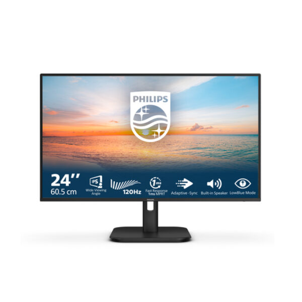 Philips 1000 series 24E1N1200A/00 monitor komputerowy 60,5 cm (23.8") 1920 x 1080 px Full HD LCD Czarny