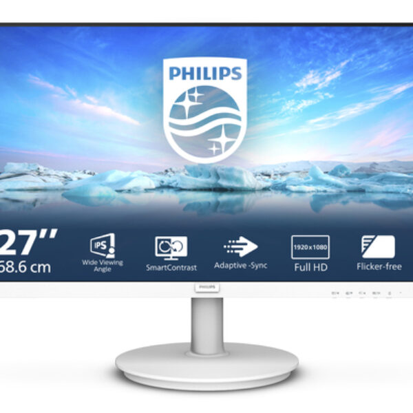 Philips V Line 271V8AW/00 monitor komputerowy 68,6 cm (27") 1920 x 1080 px Full HD LCD Biały