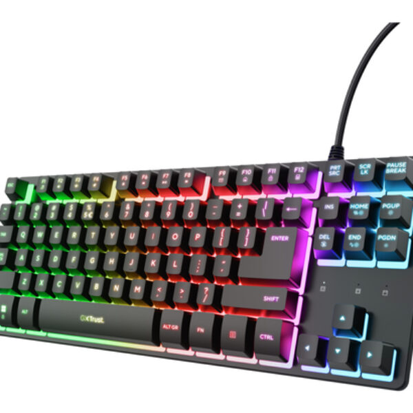 Trust GXT 833 Thado TKL klawiatura Gaming USB QWERTY US English Czarny