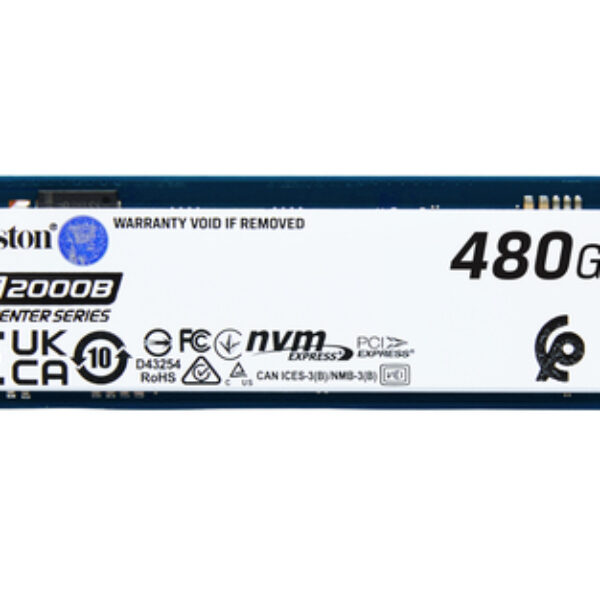 Kingston Technology DC2000B 480 GB M.2 PCI Express 4.0 NVMe 3D TLC