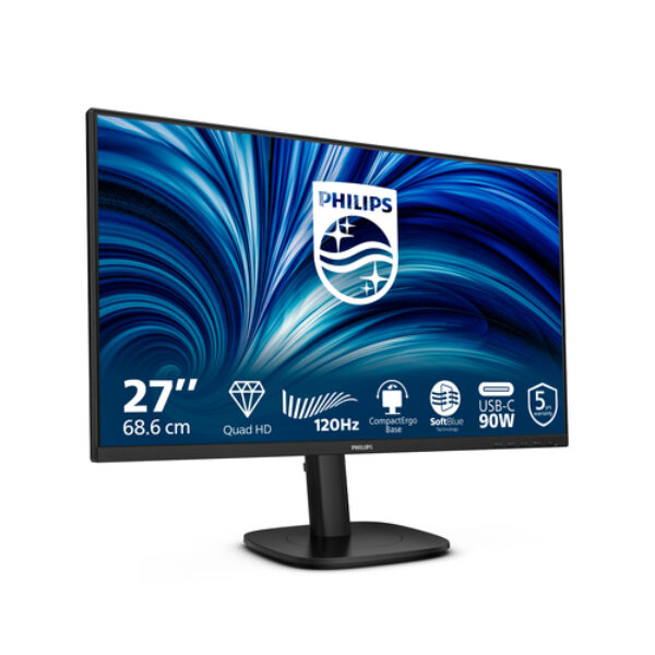 Philips 3000 series 27B2U3601/00 monitor komputerowy 68,6 cm (27") 2560 x 1440 px Quad HD LCD Czarny