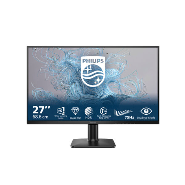 Philips 1000 series 27E2N1500L/00 monitor komputerowy 68,6 cm (27") 2560 x 1440 px Quad HD LED Czarny
