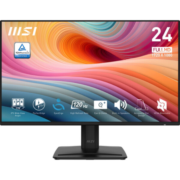 MSI PRO MP242A E2 monitor komputerowy 60,5 cm (23.8") 1920 x 1080 px Full HD Czarny