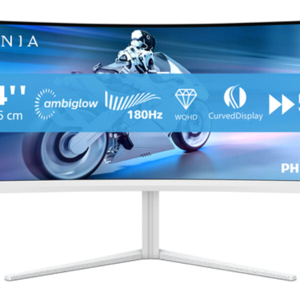 Philips Evnia 5000 34M2C5501A/00 monitor komputerowy 86,4 cm (34") 3440 x 1440 px Wide Quad HD LCD Biały