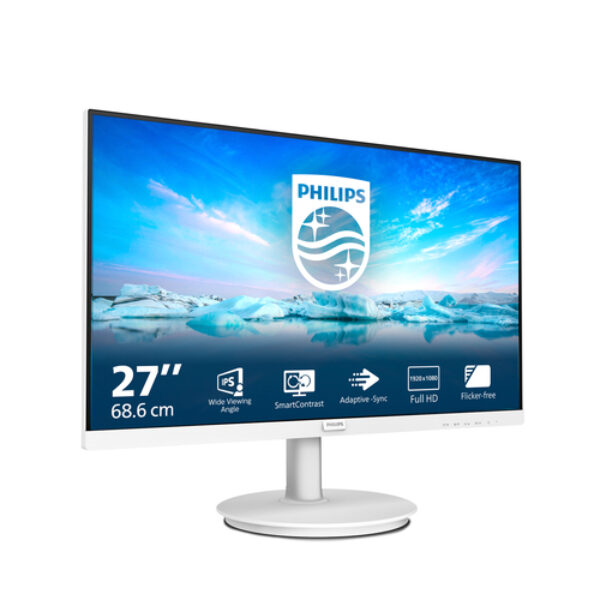 Philips V Line 271V8AW/00 monitor komputerowy 68,6 cm (27") 1920 x 1080 px Full HD LCD Biały