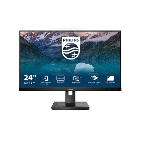 Philips S Line 242S9JML/00 monitor komputerowy 61 cm (24") 1920 x 1080 px Full HD LCD Czarny