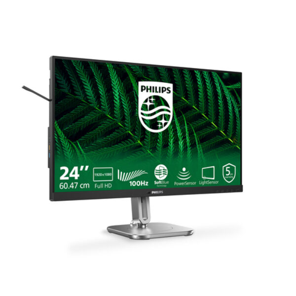 Philips 5000 series 24B2G5200/00 monitor komputerowy 60,5 cm (23.8") 1920 x 1080 px Full HD LCD Antracyt