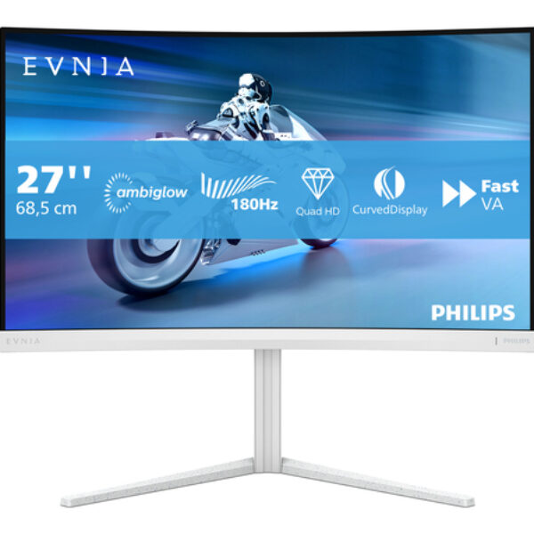 Philips Evnia 5000 27M2C5501/00 monitor komputerowy 68,6 cm (27") 2560 x 1440 px Quad HD LCD Biały