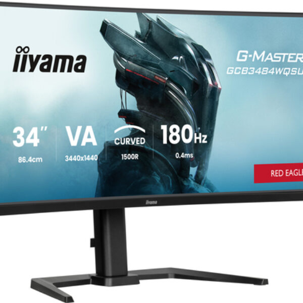 iiyama G-MASTER GCB3484WQSU-B1 monitor komputerowy 86,4 cm (34") 3440 x 1440 px UltraWide Quad HD LED Czarny