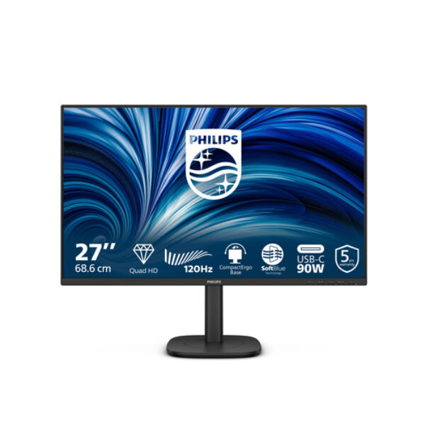 Philips 3000 series 27B2U3601/00 monitor komputerowy 68,6 cm (27") 2560 x 1440 px Quad HD LCD Czarny