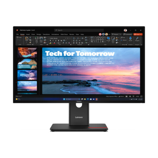 Lenovo ThinkVision T27QD-40 monitor komputerowy 68,6 cm (27") 2560 x 1440 px Wide Quad HD LED Czarny