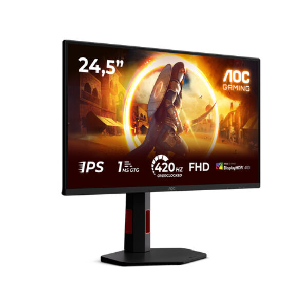 AOC G4 25G4KUR monitor komputerowy 62,2 cm (24.5") 1920 x 1080 px Full HD LED Czarny, Czerwony