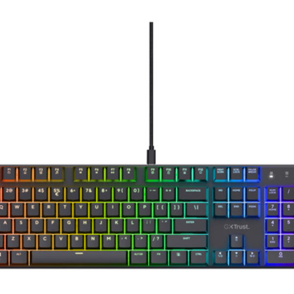 Trust GXT 866 TORIX klawiatura Gaming USB QWERTY Amerykański międzynarodowy Czarny