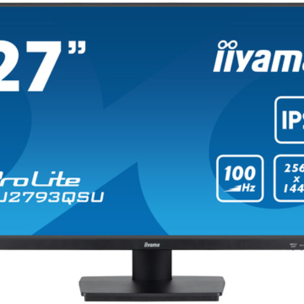 iiyama ProLite XU2793QSU-B7 monitor komputerowy 68,6 cm (27") 2560 x 1440 px Quad HD LED Czarny