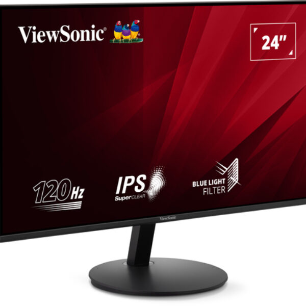 Viewsonic VA VA24E1-H monitor komputerowy 61 cm (24") 1920 x 1080 px Full HD LED Czarny