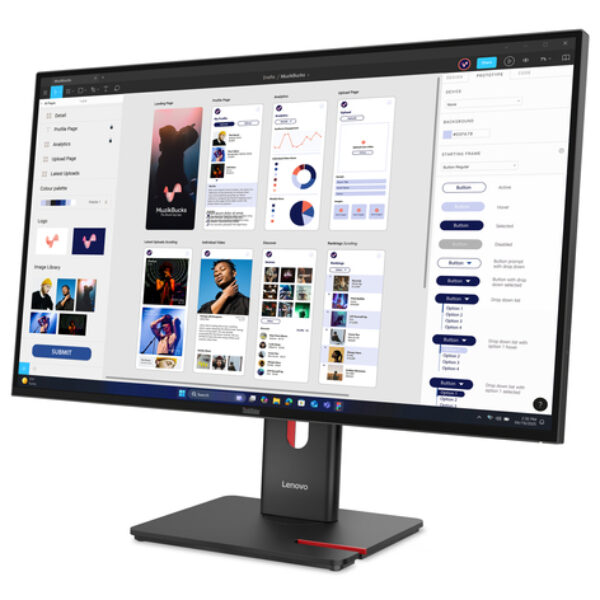 Lenovo ThinkVision T32UD-40 monitor komputerowy 80 cm (31.5") 3840 x 2160 px 4K Ultra HD LCD Czarny