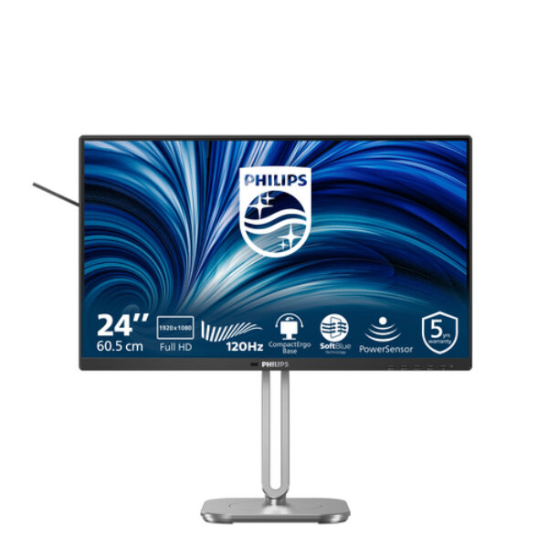 Philips 4000 series 24B2N4200/00 monitor komputerowy 60,5 cm (23.8") 1920 x 1080 px Full HD LCD Szary