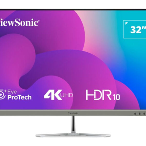 Viewsonic VX3276-4K-MHD-2 monitor komputerowy 81,3 cm (32") 3840 x 2160 px 4K Ultra HD LCD Czarny, Srebrny