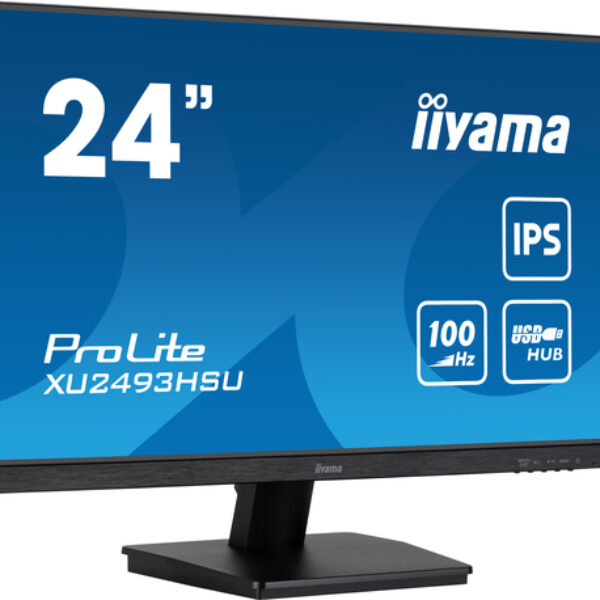 iiyama ProLite XU2493HSU-B7 monitor komputerowy 60,5 cm (23.8") 1920 x 1080 px Full HD LED Czarny
