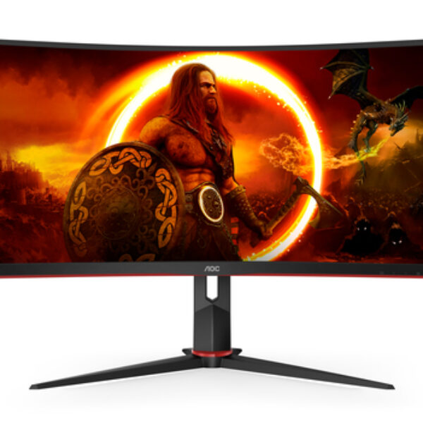 AOC G2 CU34G2XP monitor komputerowy 86,4 cm (34") 3440 x 1440 px UltraWide Quad HD LED Czarny, Czerwony