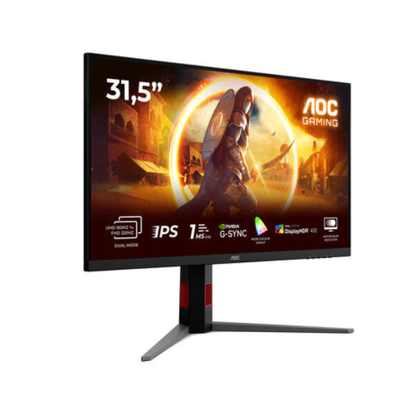 AOC G4 U32G4U monitor komputerowy 80 cm (31.5") 3840 x 2160 px 4K Ultra HD Czarny, Czerwony