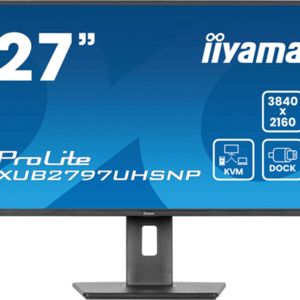 iiyama ProLite XUB2797UHSNP-B1 monitor komputerowy 68,6 cm (27") 3840 x 2160 px 4K Ultra HD LED Czarny