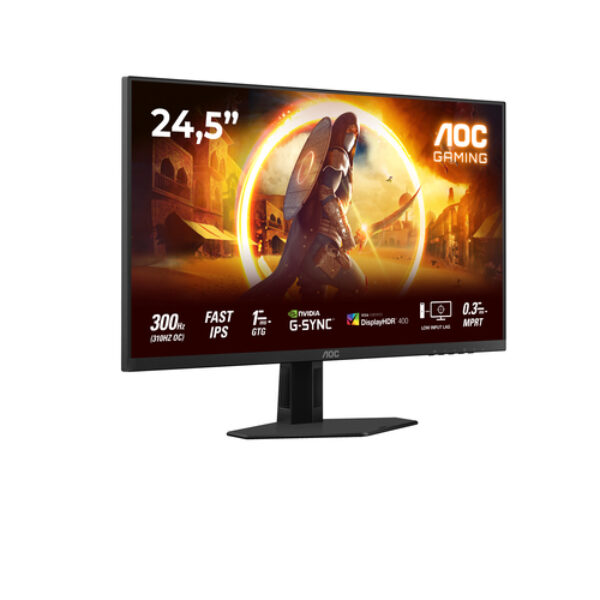 AOC G4 25G4SRE monitor komputerowy 62,2 cm (24.5") 1920 x 1080 px Full HD LED Czarny, Czerwony