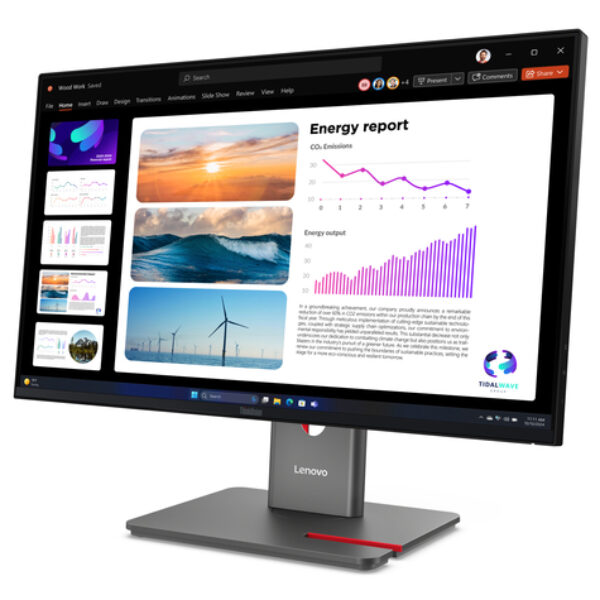 Lenovo ThinkVision P24Q-40 monitor komputerowy 60,5 cm (23.8") 2560 x 1440 px Quad HD LCD Czarny
