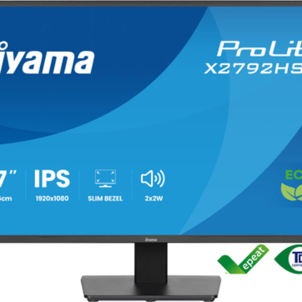 iiyama ProLite X2792HSU-B1 monitor komputerowy 68,6 cm (27") 1920 x 1080 px Full HD LED Czarny