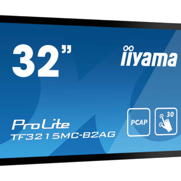 iiyama ProLite TF3215MC-B2AG monitor komputerowy 80 cm (31.5") 1920 x 1080 px Full HD LED Ekran dotykowy Kiosk Czarny