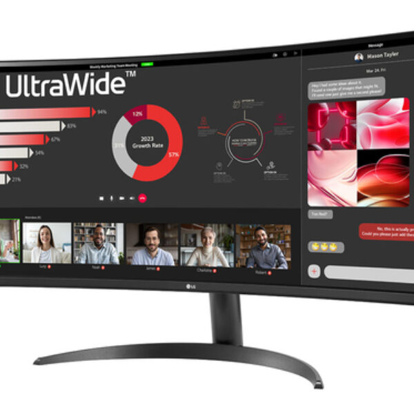 LG 34WR50QK-B monitor komputerowy 86,4 cm (34") 3440 x 1440 px Wide Quad HD Czarny