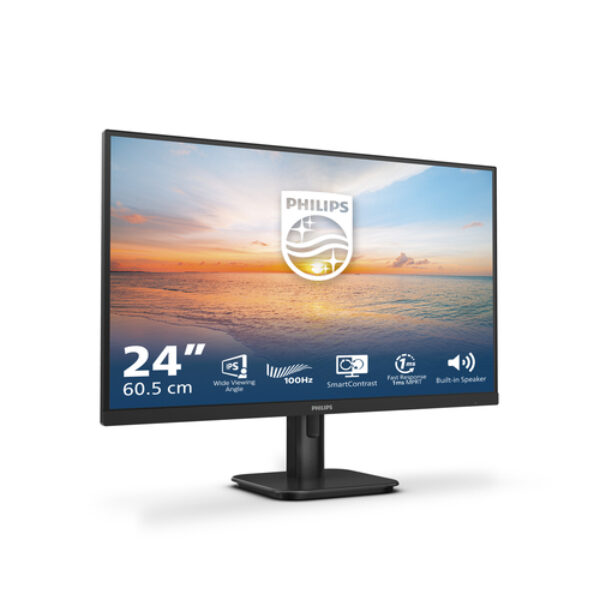 Philips 1000 series 24E1N1200A/00 monitor komputerowy 60,5 cm (23.8") 1920 x 1080 px Full HD LCD Czarny