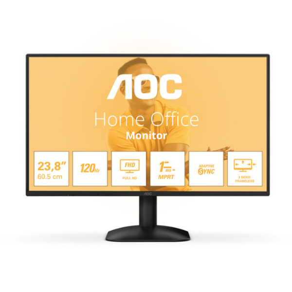 AOC 24B31H monitor komputerowy 60,5 cm (23.8") 1920 x 1080 px Full HD Czarny