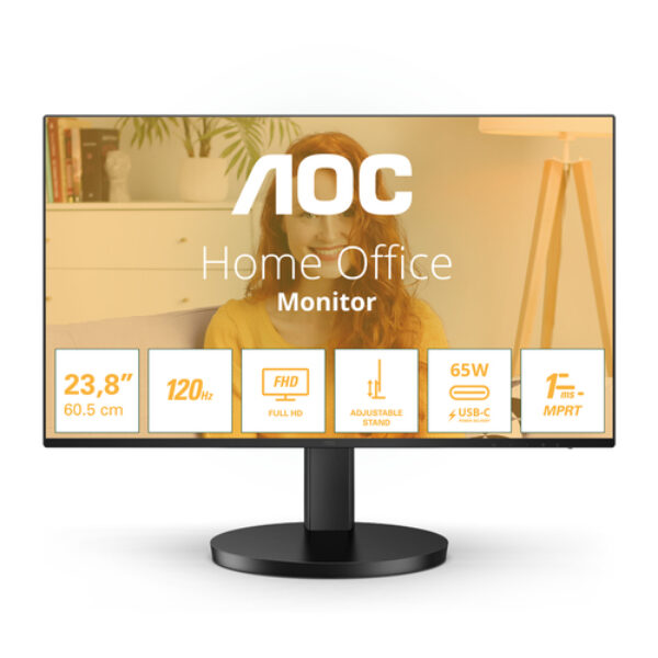 AOC B3 27B3CF2 monitor komputerowy 68,6 cm (27") 1920 x 1080 px Full HD LED Czarny