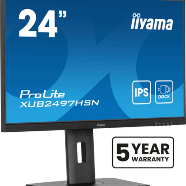 iiyama ProLite XUB2497HSN-B2 monitor komputerowy 60,5 cm (23.8") 1920 x 1080 px Full HD LED Czarny