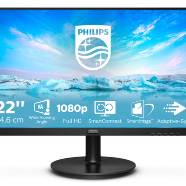 Philips V Line 221V8A/00 monitor komputerowy 54,6 cm (21.5") 1920 x 1080 px Full HD LED Czarny