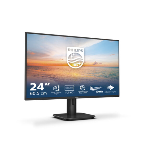 Philips 1000 series 24E1N1100A/00 monitor komputerowy 60,5 cm (23.8") 1920 x 1080 px Full HD LCD Czarny