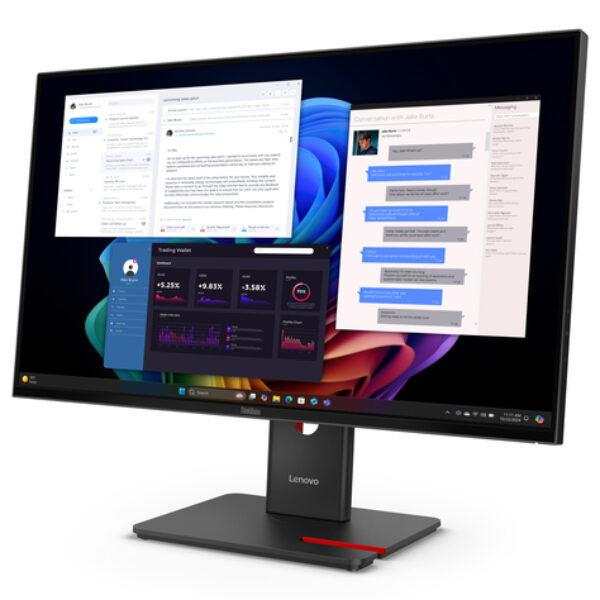 Lenovo ThinkVision T27UD-40 monitor komputerowy 68,6 cm (27") 3840 x 2160 px 4K Ultra HD LCD Czarny